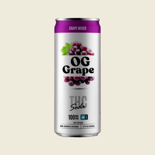 Sticky Green 100mg Infused Soda — OG Grape — 12 oz