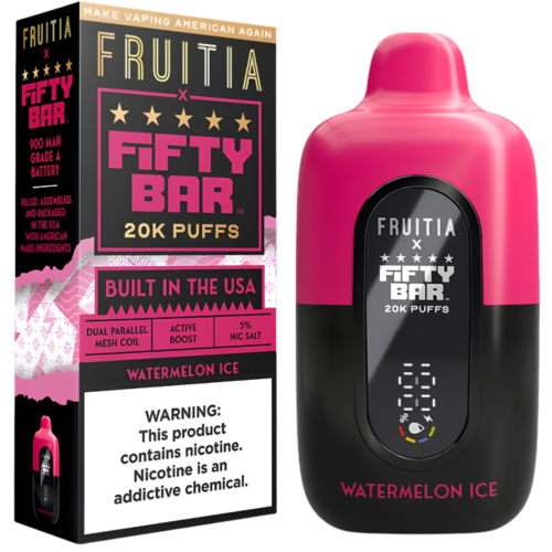 Watermelon Ice – Fruitia X Fifty Bar | 20K Puffs