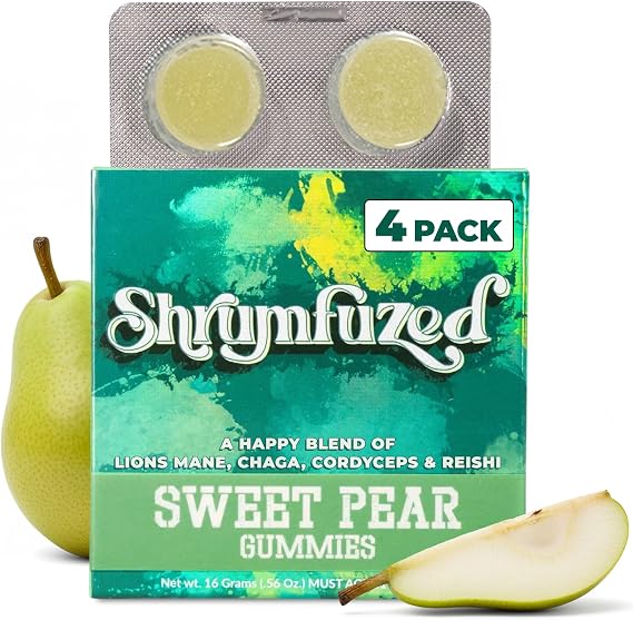 SHRUMFUZED 10 COUNT SWEET Pear MUSHROOM GUMMIES