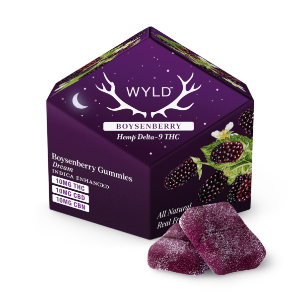 WYLD Boysenberry Indica 1:1:1 THC:CBD:CBN Gummies — 10 gummies