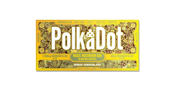 PolkaDot Dubai Chocolate Mushroom Bar — package authentication required