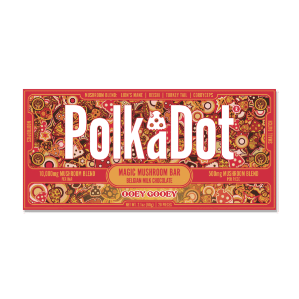 POLKADOT COOKIES AND CREAM SWIRL MUSHROOM BAR