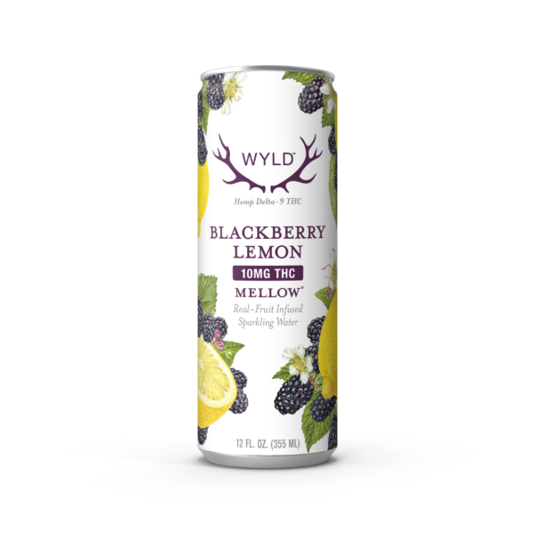 Wyld Blackberry Lemon THC Sparkling Water — Mellow — 12 oz
