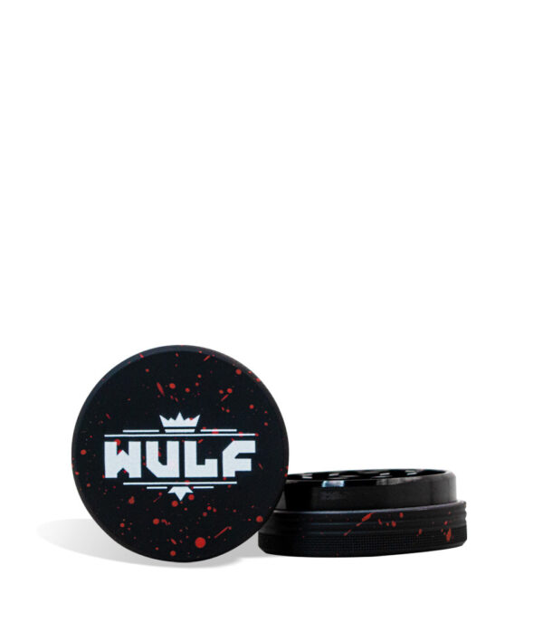 Wulf Mods 2pc 50mm Spatter Grinder - Black-Red Spatter
